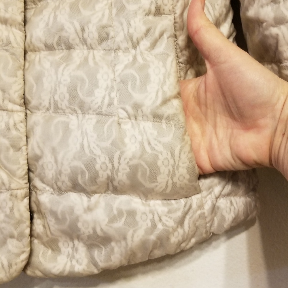 Eddie Bauer Lace Patterned Down Puffer Jacket - image 3